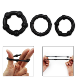 LOVE AND VIBES 3 Anneaux Cockring Silicone -Sextoys boutique 3 anneaux cockring silicone 10