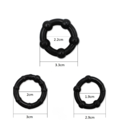 LOVE AND VIBES 3 Anneaux Cockring Silicone -Sextoys boutique 3 anneaux cockring silicone 11