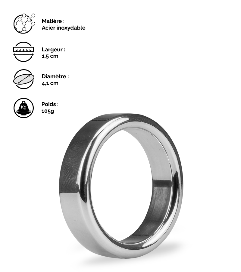 LOVE AND VIBES Anneau Cockring En Inox Hardy 7 LOVE AND VIBES Anneau Cockring En Inox Hardy – Image 7