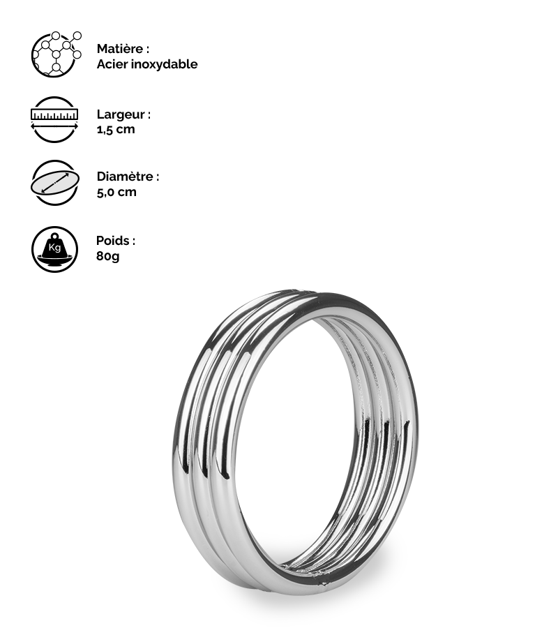 LOVE AND VIBES Anneau Cockring En Inox Holdy 7 LOVE AND VIBES Anneau Cockring En Inox Holdy – Image 7