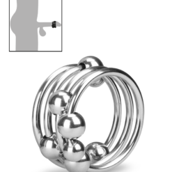 LOVE AND VIBES Anneau Cockring Métal 8 Boules Altar