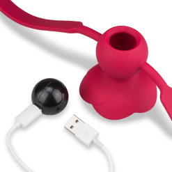 LOVE AND VIBES Bâillon Avec Gag-ball Vibrante Rosie -Sextoys boutique baillon avec gag ball vibrante rosie 10