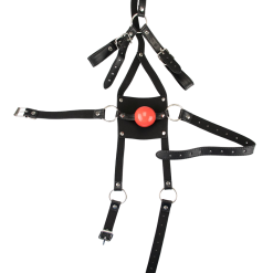 LOVE AND VIBES Bâillon Cuir BDSM Avec Gag-ball -Sextoys boutique baillon cuir bdsm avec gag ball 6