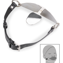 LOVE AND VIBES Bâillon Plat En Métal Et Similicuir