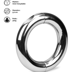 LOVE AND VIBES Ballstretcher En Acier Heavy Metal -Sextoys boutique ballstretcher en acier heavy metal 16