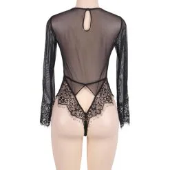 LOVE AND VIBES Body Brodé En Dentelle à Manches Longues -Sextoys boutique body brode en dentelle a manches longues 20