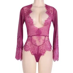 LOVE AND VIBES Body Brodé En Dentelle à Manches Longues -Sextoys boutique body brode en dentelle a manches longues 21