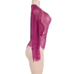 LOVE AND VIBES Body Brodé En Dentelle à Manches Longues -Sextoys boutique body brode en dentelle a manches longues 22