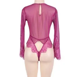 LOVE AND VIBES Body Brodé En Dentelle à Manches Longues -Sextoys boutique body brode en dentelle a manches longues 23