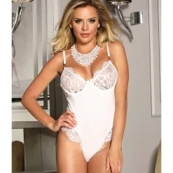 LOVE AND VIBES Body Délicieux En Dentelle à Poitrine Transparente -Sextoys boutique body delicieux en dentelle a poitrine transparente 6