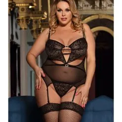 LOVE AND VIBES Body élégance Noire à Jarretelles -Sextoys boutique body elegance noire a jarretelles 6