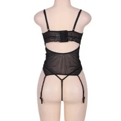 LOVE AND VIBES Body élégance Noire à Jarretelles -Sextoys boutique body elegance noire a jarretelles 9