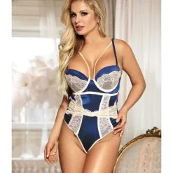 LOVE AND VIBES Body Sexy Bleu Et Blanc