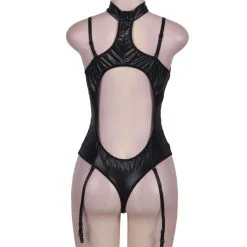 LOVE AND VIBES Body Sexy Effet Cuir Et Dentelle -Sextoys boutique body sexy effet cuir et dentelle 11