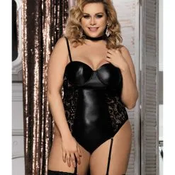 LOVE AND VIBES Body Sexy Effet Cuir Et Dentelle -Sextoys boutique body sexy effet cuir et dentelle 6