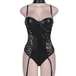 LOVE AND VIBES Body Sexy Effet Cuir Et Dentelle -Sextoys boutique body sexy effet cuir et dentelle 9