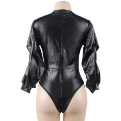 LOVE AND VIBES Body Similicuir Manche Frou-frou -Sextoys boutique body similicuir manche frou frou 11