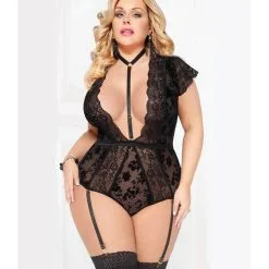 LOVE AND VIBES Body Teddy Avec Collier 19 LOVE AND VIBES Body Teddy Avec Collier -Sextoys boutique body teddy avec collier 5