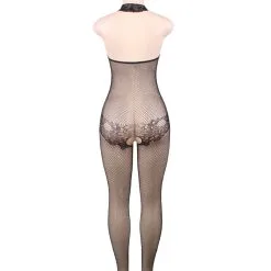 LOVE AND VIBES Bodystocking Dos Nu Col Montant Dentelle -Sextoys boutique bodystocking dos nu col montant dentelle 10