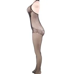 LOVE AND VIBES Bodystocking Dos Nu Col Montant Dentelle -Sextoys boutique bodystocking dos nu col montant dentelle 9