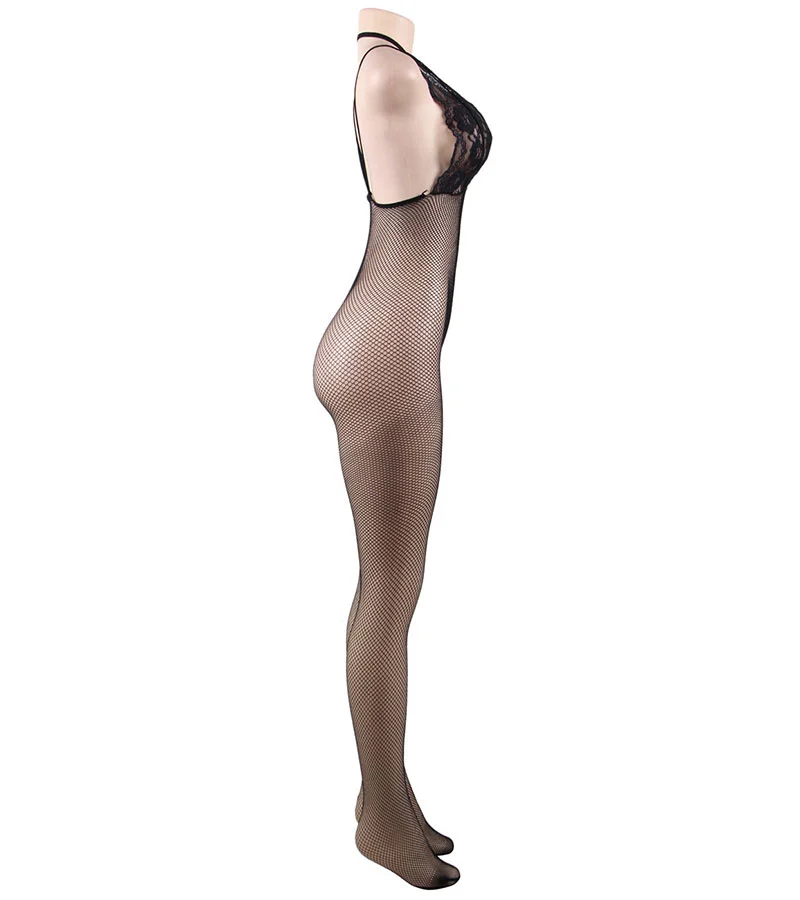 LOVE AND VIBES Bodystocking Ouvert Noir Poitrine Fleurie 5 LOVE AND VIBES Bodystocking Ouvert Noir Poitrine Fleurie – Image 5