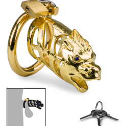 LOVE AND VIBES Cage à Pénis Astrologie Chinoise Dragon Doré