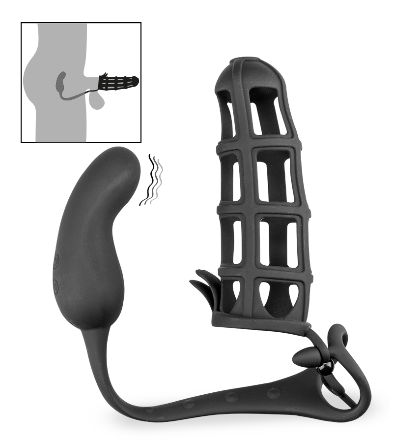 LOVE AND VIBES Cage à Pénis Cockring Stimulateur Prostate Vibrant 1 LOVE AND VIBES Cage à Pénis Cockring Stimulateur Prostate Vibrant