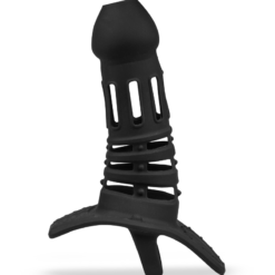 LOVE AND VIBES Cage à Penis Silicone Noire Armure Samouraï -Sextoys boutique cage a penis silicone noire armure samourai 5