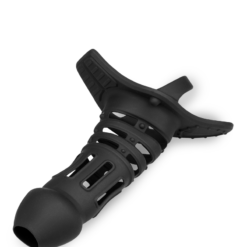 LOVE AND VIBES Cage à Penis Silicone Noire Armure Samouraï -Sextoys boutique cage a penis silicone noire armure samourai 8