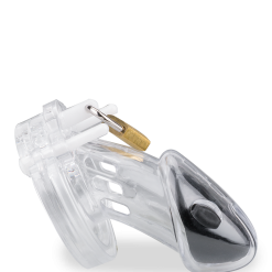 LOVE AND VIBES Cage Chasteté électro Stimulation Transparente -Sextoys boutique cage chastete electro stimulation transparente 5