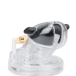 LOVE AND VIBES Cage Chasteté électro Stimulation Transparente -Sextoys boutique cage chastete electro stimulation transparente 8