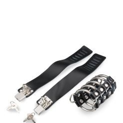 LOVE AND VIBES Cage De Chasteté Cuir Pour Pénis -Sextoys boutique cage de chastete cuir pour penis 6