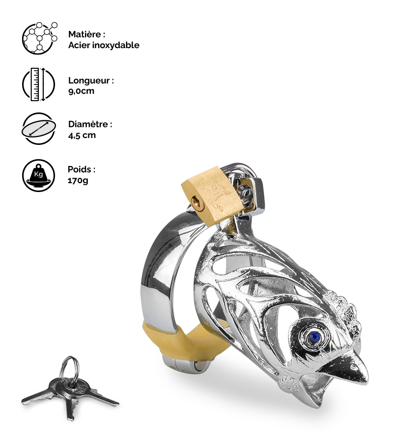 LOVE AND VIBES Cage De Chasteté Homme Astrologie Chinoise Coq 2 LOVE AND VIBES Cage De Chasteté Homme Astrologie Chinoise Coq – Image 2