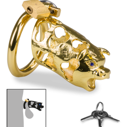 LOVE AND VIBES Cage De Chasteté Pénis Astrologie Chinoise Buffle Doré