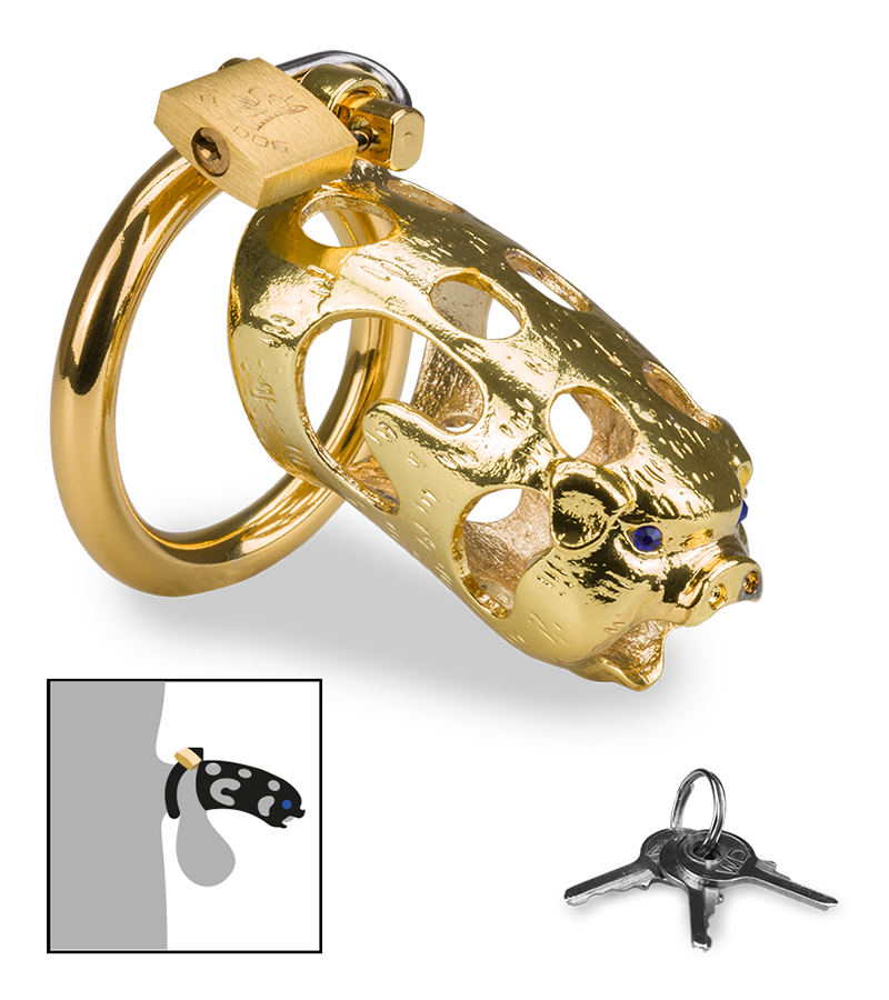 LOVE AND VIBES Cage De Chasteté Pénis Astrologie Chinoise Cochon Doré 1 LOVE AND VIBES Cage De Chasteté Pénis Astrologie Chinoise Cochon Doré