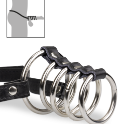 LOVE AND VIBES Ceinture 5 Anneaux Cockring Métal