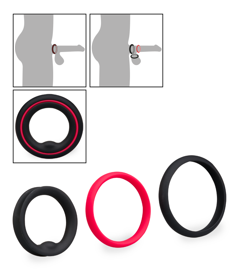 LOVE AND VIBES Cockring 4 En 1 Diving 1 LOVE AND VIBES Cockring 4 En 1 Diving