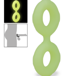 LOVE AND VIBES Cockring Double En Silicone Phosphorescent Sloom