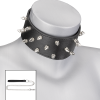 LOVE AND VIBES Collier BDSM Cuir Et Pointes