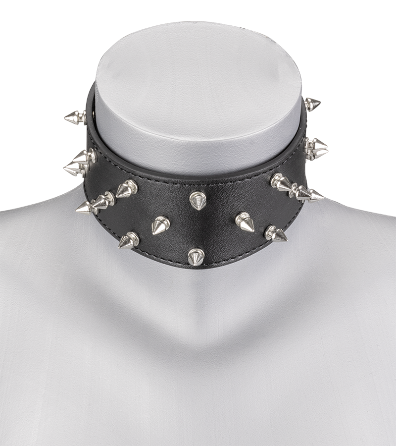 LOVE AND VIBES Collier BDSM Cuir Et Pointes 2 LOVE AND VIBES Collier BDSM Cuir Et Pointes – Image 2