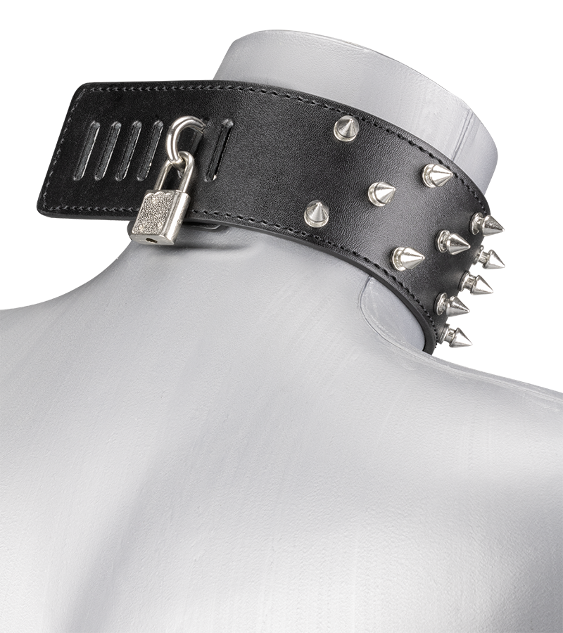 LOVE AND VIBES Collier BDSM Cuir Et Pointes 3 LOVE AND VIBES Collier BDSM Cuir Et Pointes – Image 3