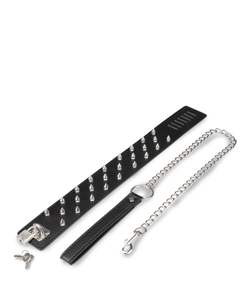 LOVE AND VIBES Collier BDSM Cuir Et Pointes 5 LOVE AND VIBES Collier BDSM Cuir Et Pointes – Image 5