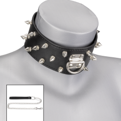 LOVE AND VIBES Collier BDSM Pointes Et Chaîne