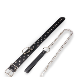 LOVE AND VIBES Collier BDSM Rivets Et Anneaux Avec Laisse -Sextoys boutique collier bdsm rivets et anneaux avec laisse 8
