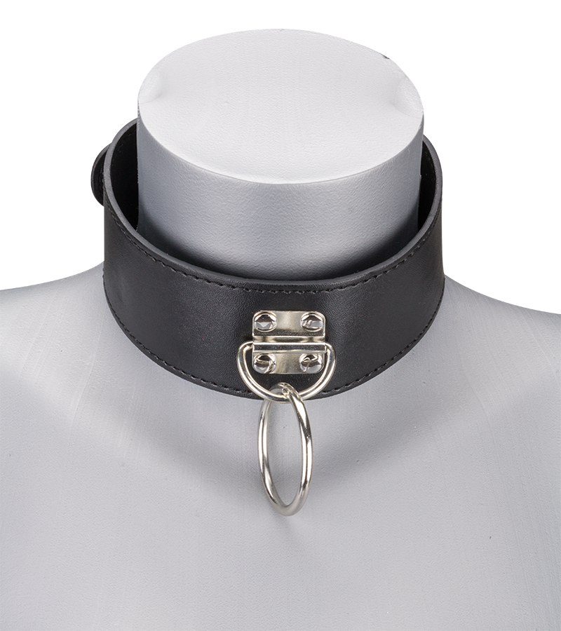 LOVE AND VIBES Collier BDSM Similicuir 1 Anneau + Laisse 2 LOVE AND VIBES Collier BDSM Similicuir 1 Anneau + Laisse – Image 2