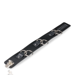 LOVE AND VIBES Collier Cuir BDSM 3 Anneaux + Laisse -Sextoys boutique collier cuir bdsm 3 anneaux laisse 7