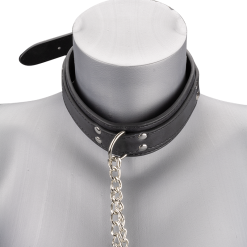 LOVE AND VIBES Collier Cuir BDSM Avec Pinces à Seins -Sextoys boutique collier cuir bdsm avec pinces a seins 7