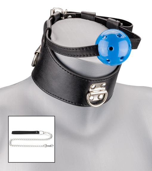 LOVE AND VIBES Collier Gag-ball Bâillon BDSM -Sextoys boutique collier gag ball baillon bdsm 3