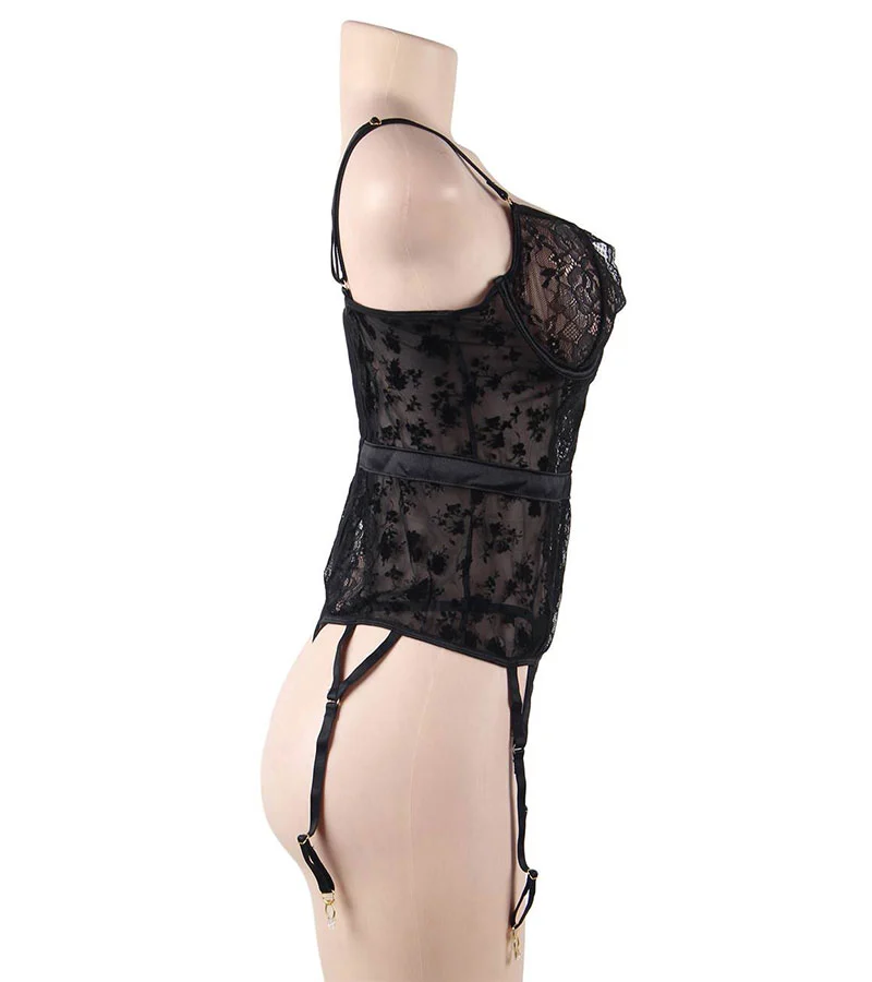 LOVE AND VIBES Corset Fleuri En Dentelle 9 LOVE AND VIBES Corset Fleuri En Dentelle – Image 9