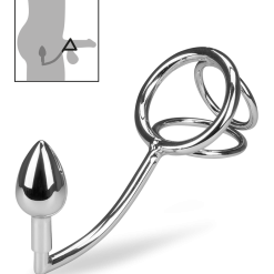 LOVE AND VIBES Crochet Anal Avec Triple Cockring Bondy